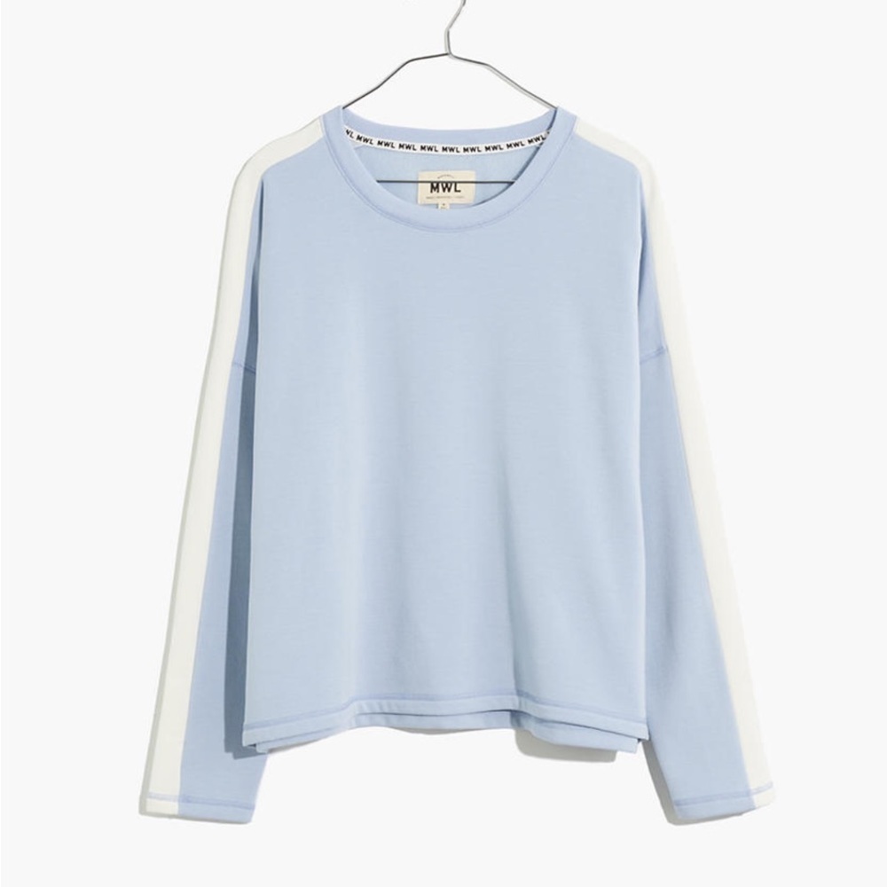 Madewell Blue and White Long Sleeve Top